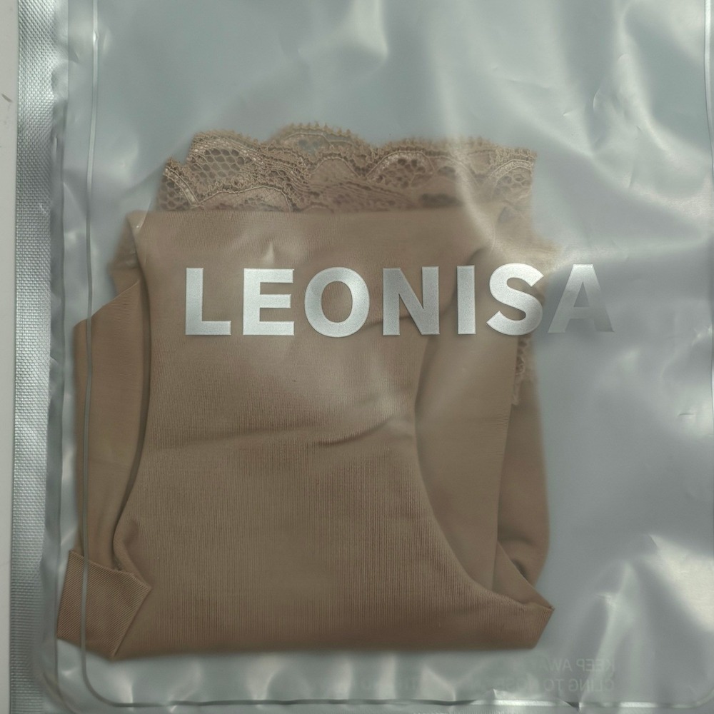 Leonisa Women Seamless Lace Trim Shapewear Panties Brown Small Underwear NWT